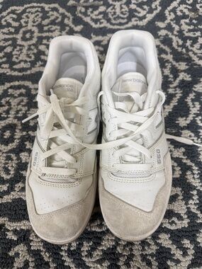 New Balance 550 White and Off-White Sneakers